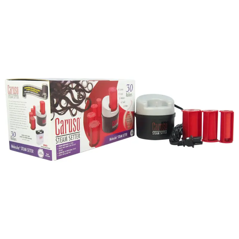 Caruso Molecular Steam Setter - Model # C97953CN by Caruso for Unisex - 1 Pc Hair Setter Steam Setter, 6 Jumbo Rollers, 6 Large Rollers, 6 Medium Rollers, 6 Small Rollers, 6 Petite, Storage Bag Included