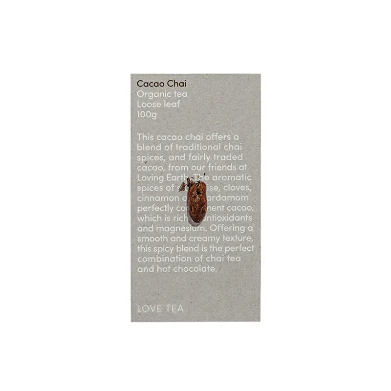 Love Tea Organic Cacao Chai Tea Loose Leaf 100g