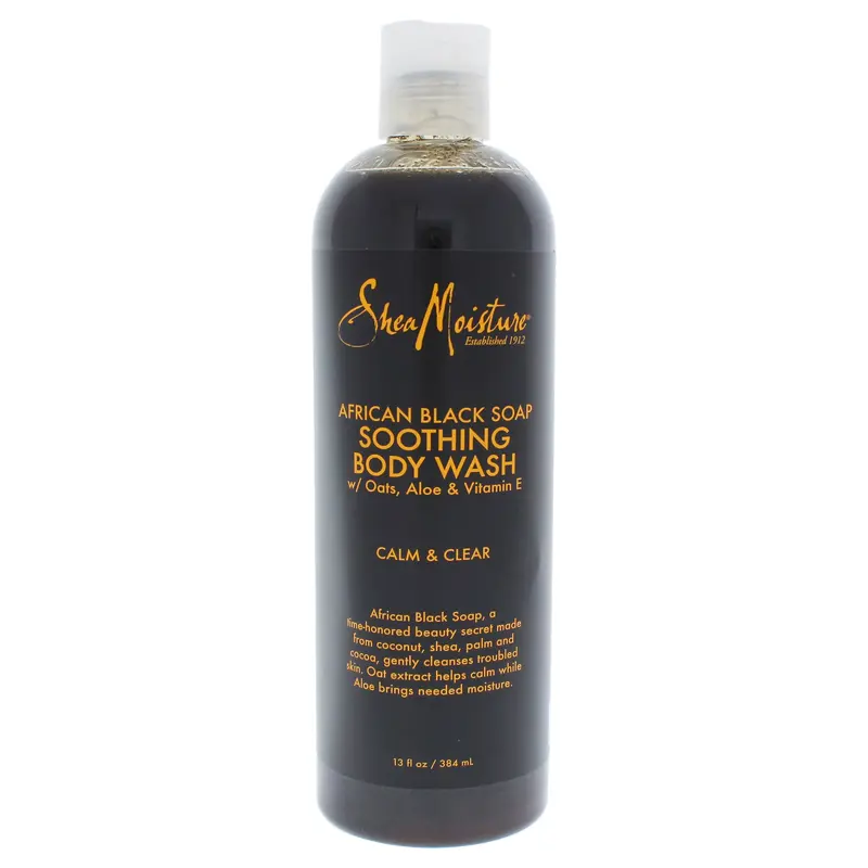 Shea Moisture African Black Soap Soothing Body Wash by Shea Moisture for Unisex - 13 oz Body Wash