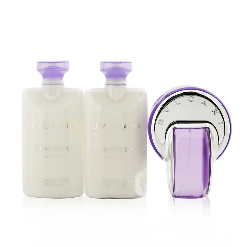 Bvlgari Omnia Amethyste Coffret: Eau De Toilette Spray 65ml/2.2oz + 2xBody Lotion 75ml/2.5oz + Pouch  3pcs+Pouch