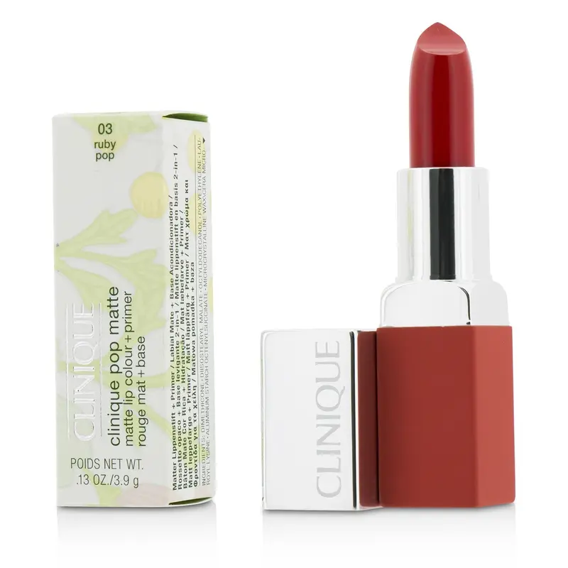 Clinique Pop Matte Lip Colour + Primer - # 03 Ruby Pop  3.9g/0.13oz