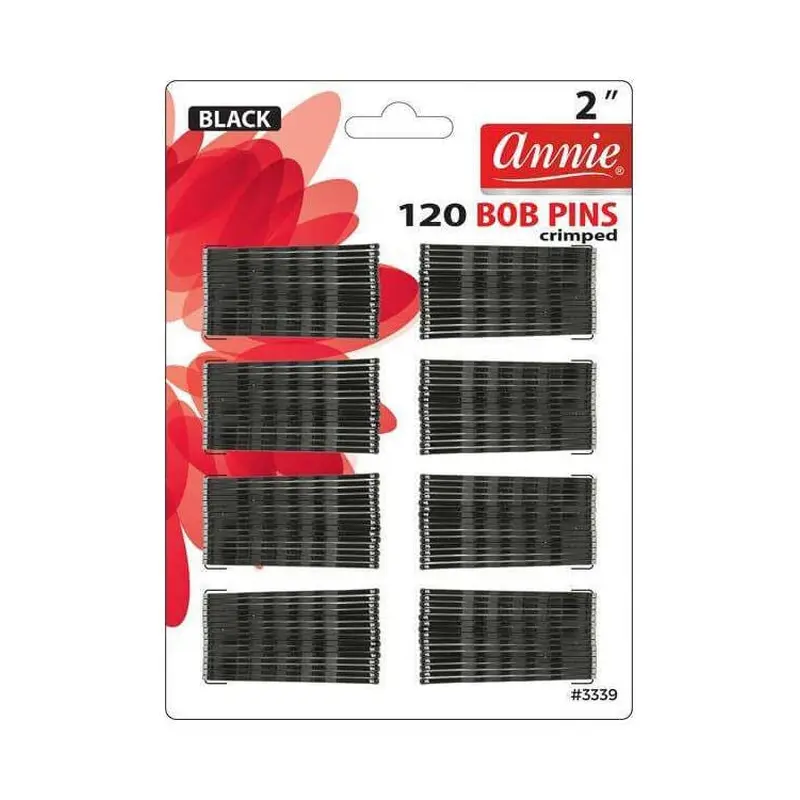 Annie #3339 Bob Pins Black 120 ct