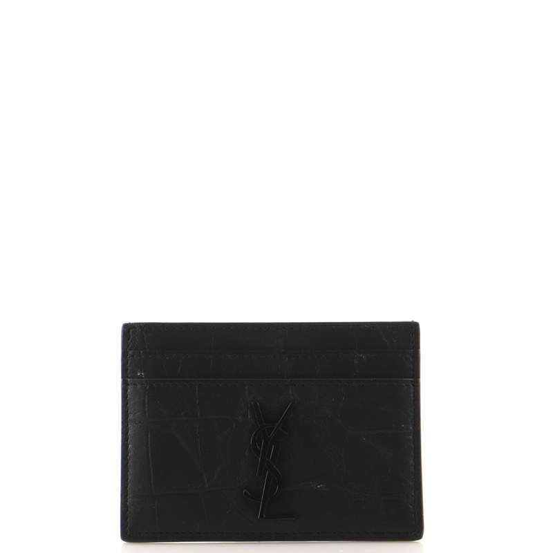 Classic Monogram Card Holder Crocodile Embossed Leather S744816563292