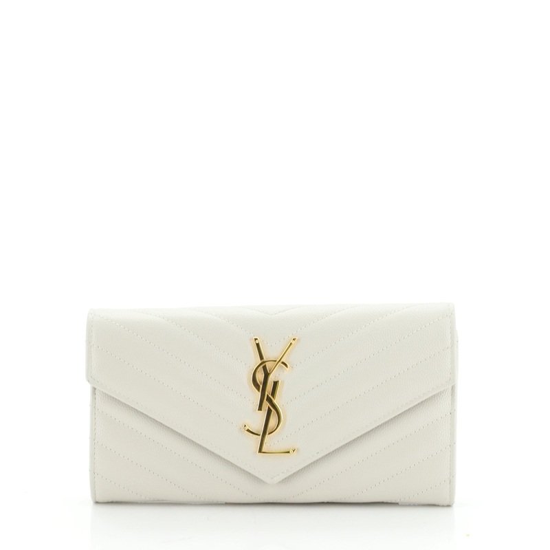 Classic Monogram Flap Wallet Matelasse Chevron Leather Large S744816746255