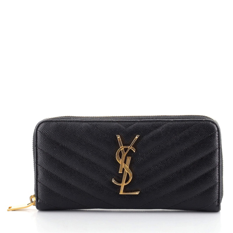 Classic Monogram Zip Around Wallet Matelasse Chevron Leather S744816604934