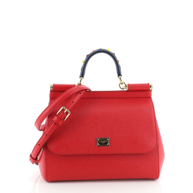 Miss Sicily Bag Leather with Studded Detail Medium S744816725890