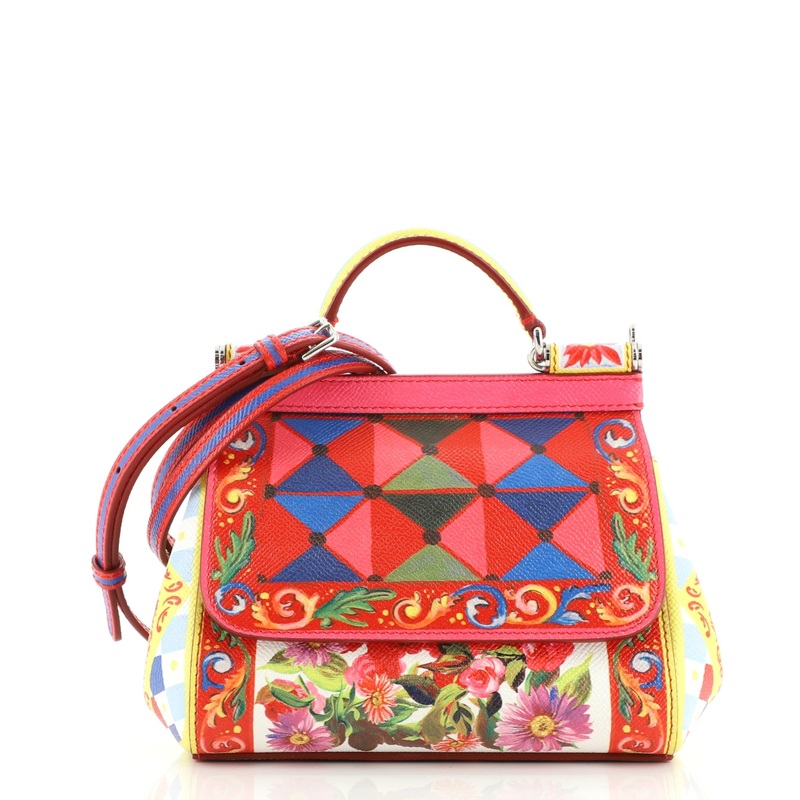 Miss Sicily Bag Printed Leather Small S744816610583
