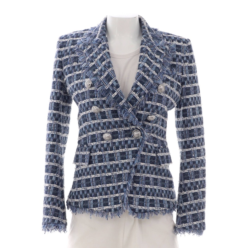 Women's Double Breasted Blazer Tweed S744816709003