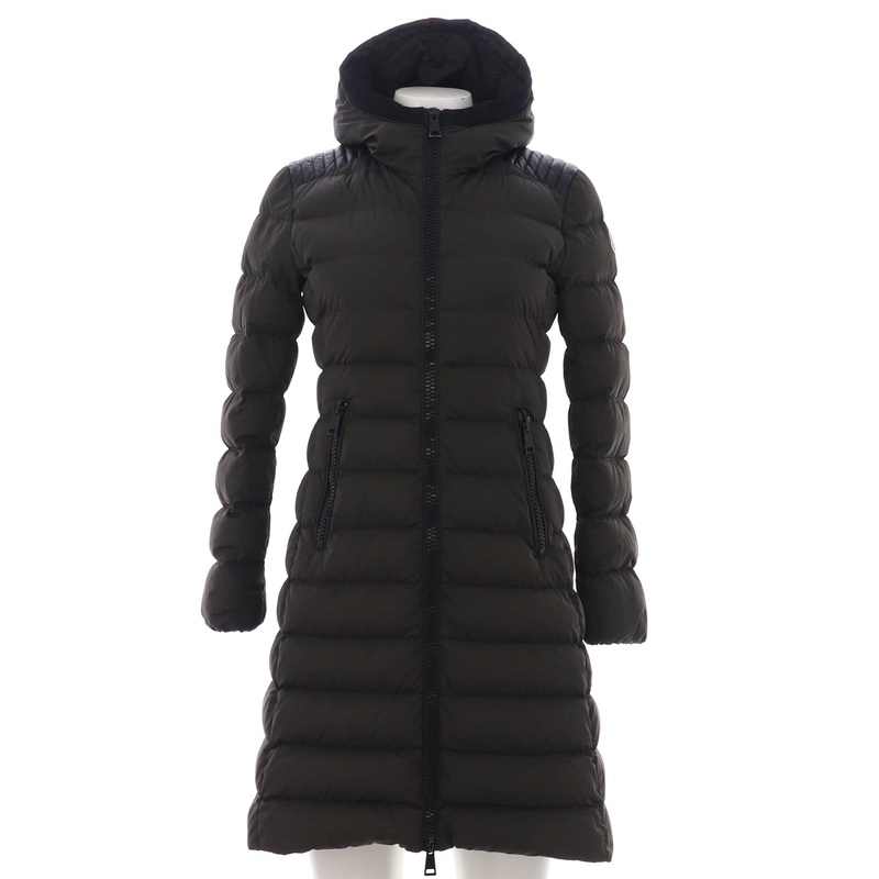 Women's Hooded Zip Puffer Coat Quilted Nylon with Down S744816834459