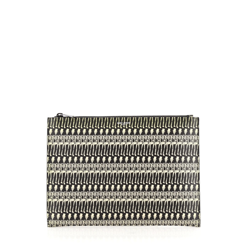 Zip Pouch Printed Leather Medium S744816660767